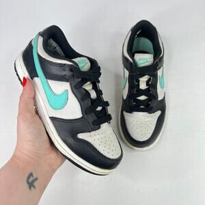 Nike Dunk Low Sneaker White Black Tropical Twist Tiffany CW1588-003 Preschool 1Y